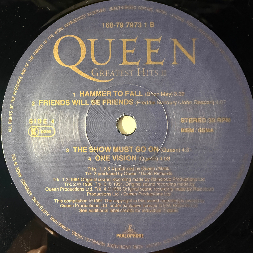 Queen ‎– Greatest Hits II 2LP (Европа 1991г.)