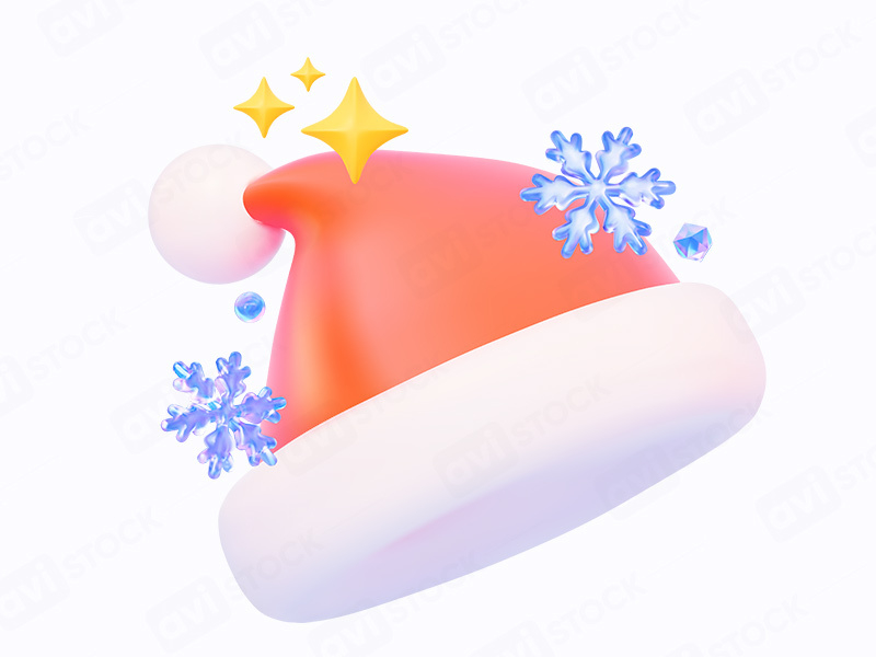 Новогодний красный колпак