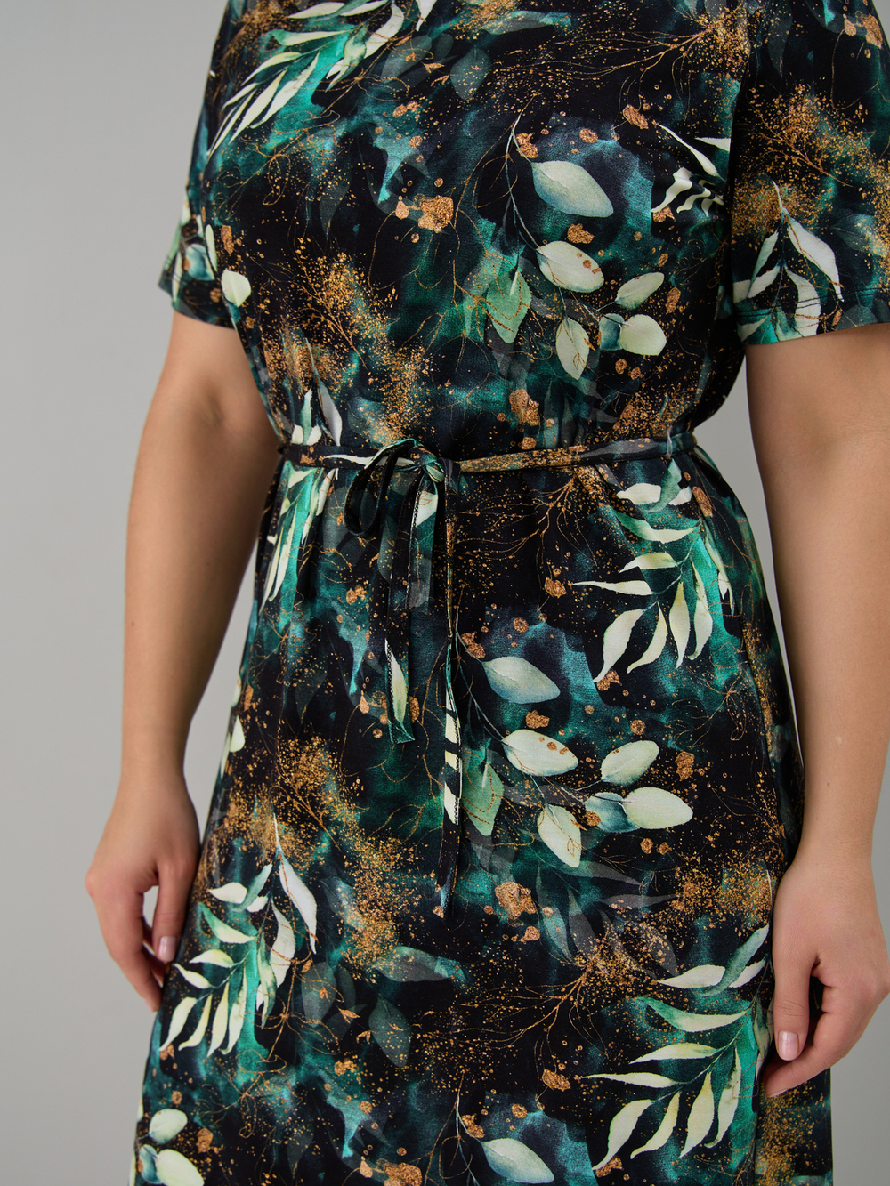 Платье Пв-137/изумрудный-листьяфэнтези