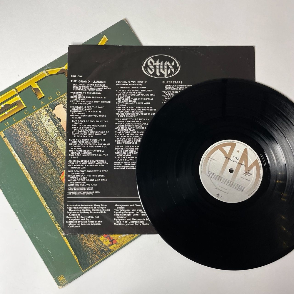 Винтажная виниловая пластинка LP Styx The Grand Illusion (Holland 1977)