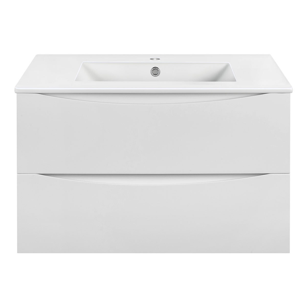 Тумба под раковину Vincea Mia 800 подвесная, 2 выкатных ящика soft close, G.White