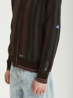 Мужской Свитер-поло Zip-up Striped