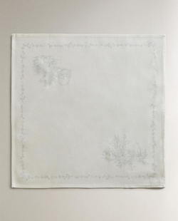 ZARA HOME НАБОР ХЛОПКОВЫХ САЛФЕТОК TOILE (2 ШТ.), ЗЕЛЕНЫЙ