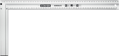STAYER HERCULES 500 мм жесткий столярный угольник с усиленным алюминиевым полотном