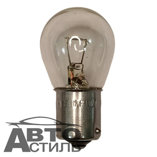 Автолампа  Р 24-21  (P21W)  в стопы 1-но конт БЕЛАЯ Автосвет 32413