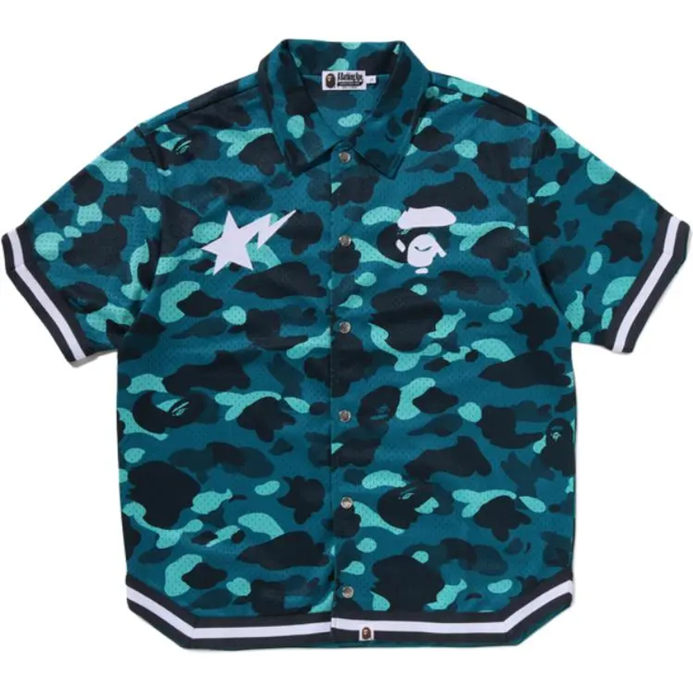 A Bathing Ape Bathing Ape Shirts Button Moderate Polyester Regular Straight Fit Summer 0zxsrm314321q