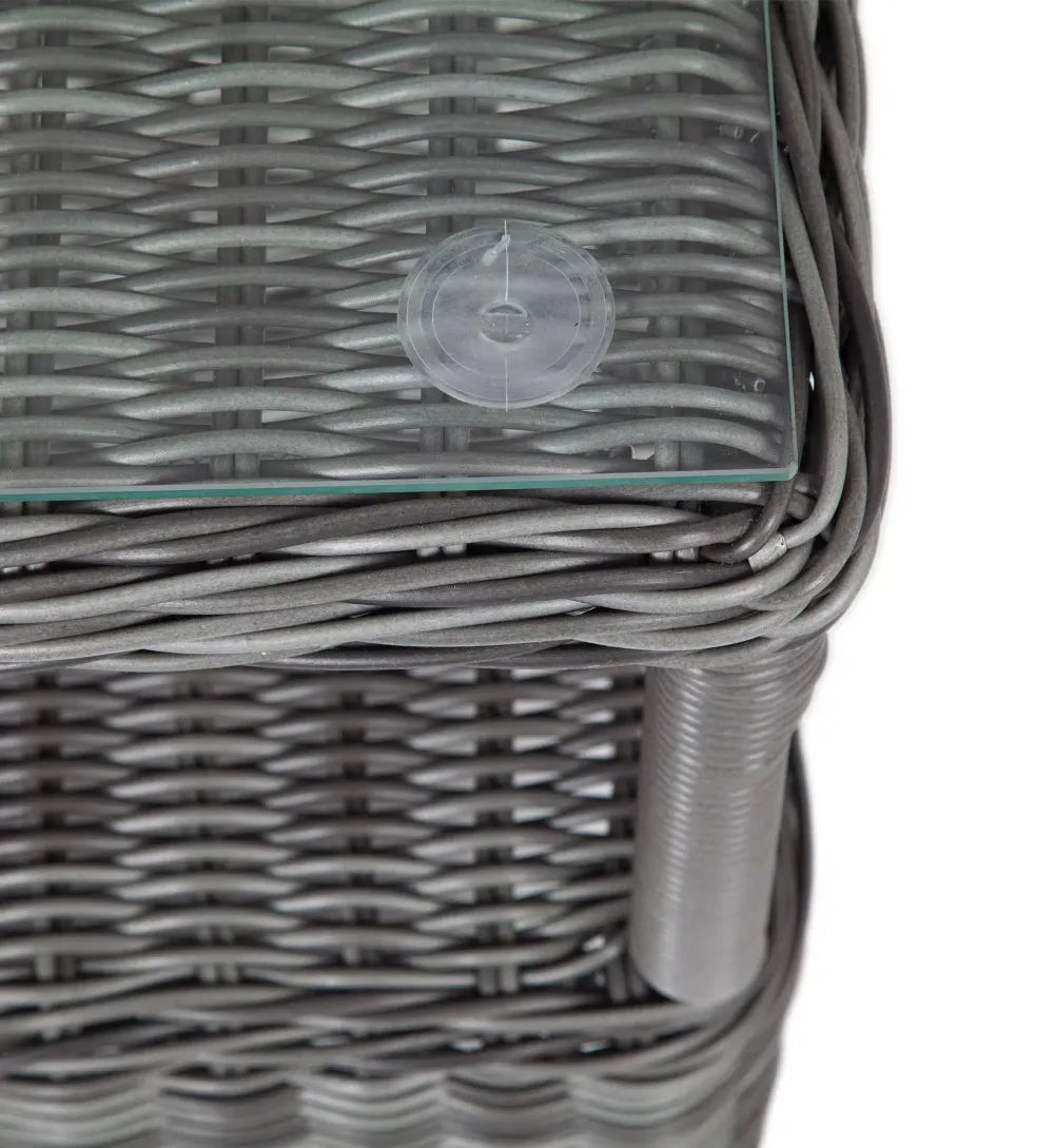 "Форио" столик кофейный из искусственного ротанга, цвет графит