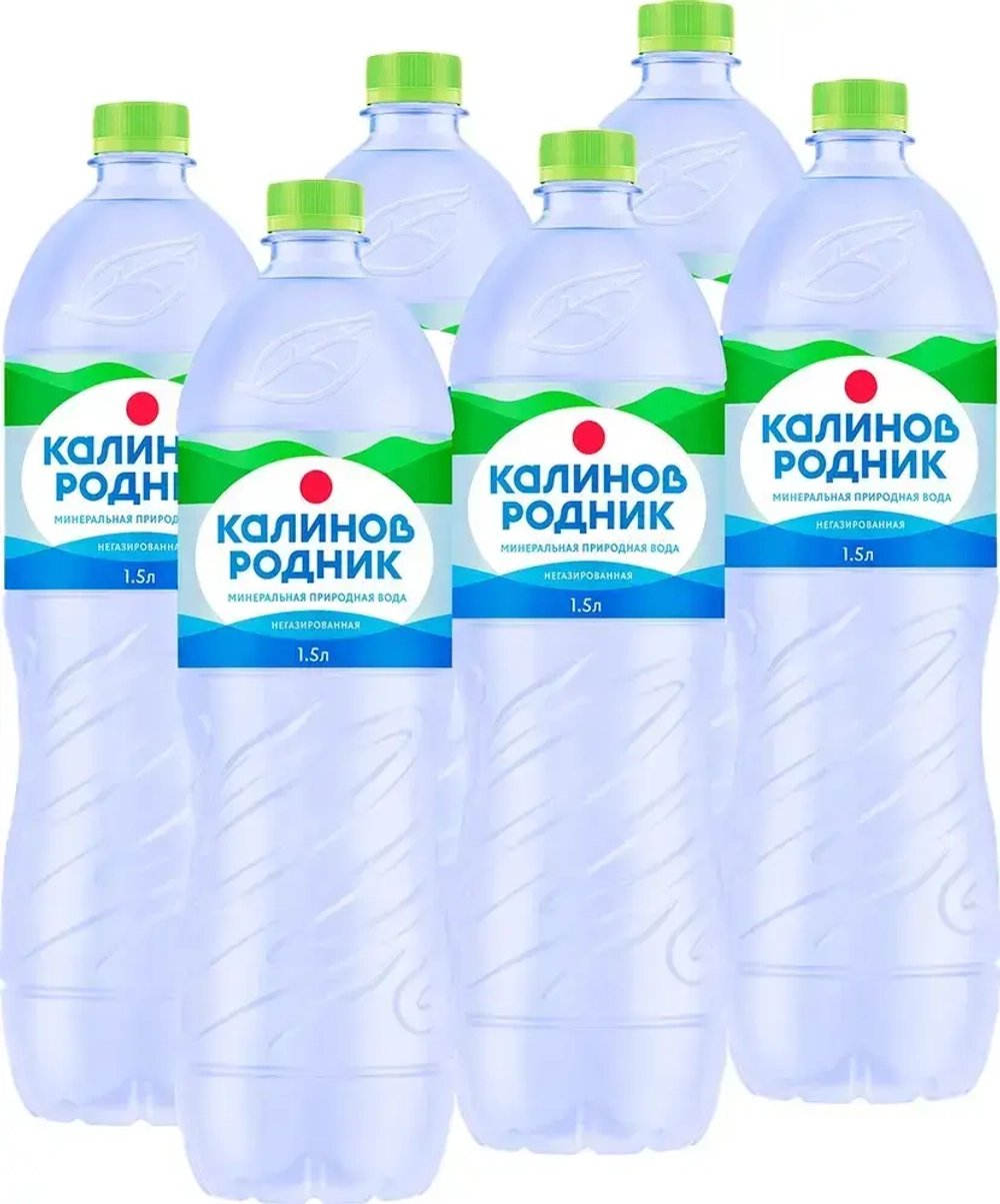 Вода негазированная Калинов Родник минеральная, 6 шт х 1,5 л