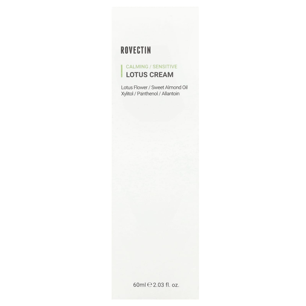 Rovectin, Успокаивающий крем с лотосом, 60 мл (2,03 жидк. унц.)