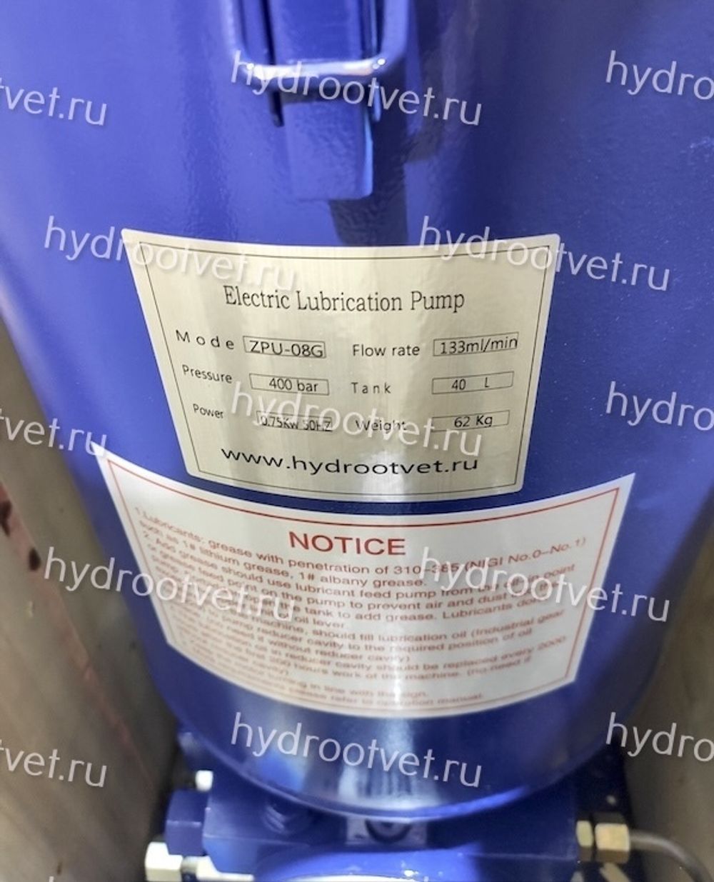 ZPU-14G100 - Станция смазки электрическая для двухлинейных систем, рабочее давление до 400 бар, подача 233 мл/мин, мощность двигателя 0,75 кВт, объем бака 100 литров; тип станции - Одиночная станция