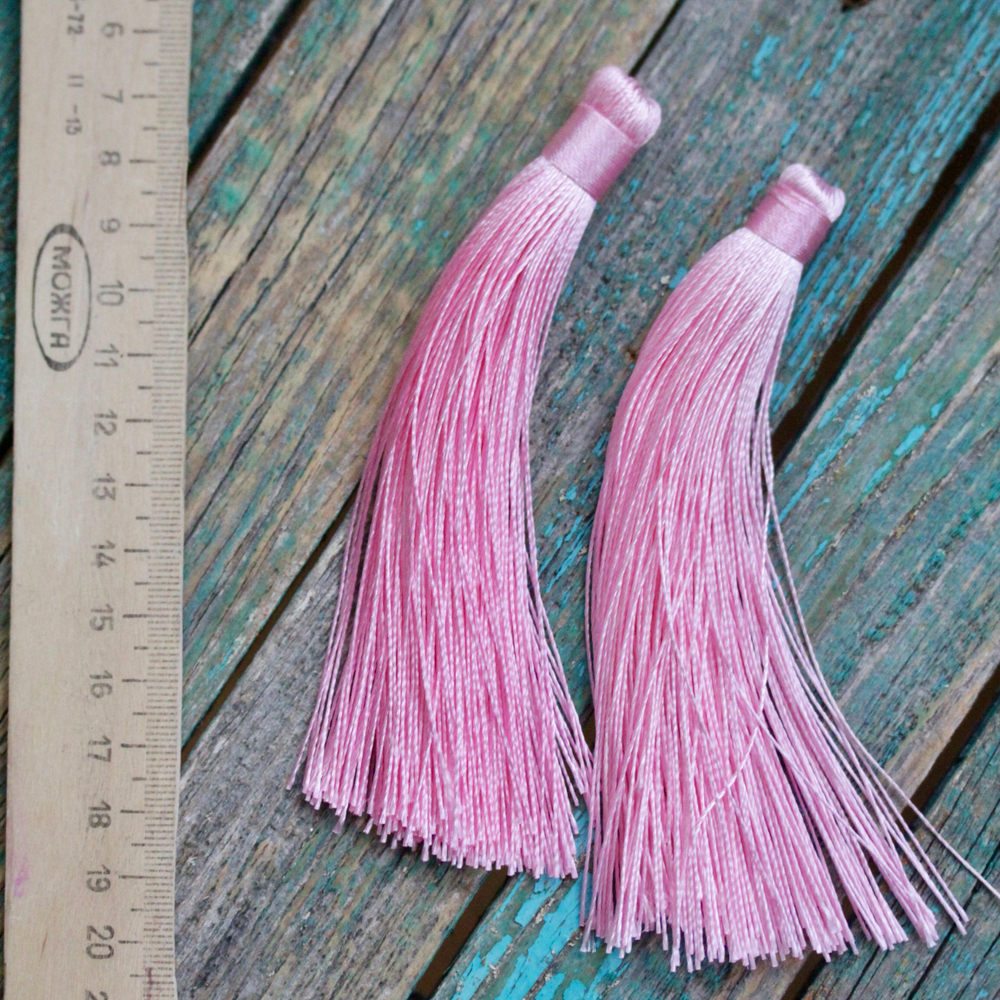 Кисточка - подвеска шелковая розовая (без крепления)