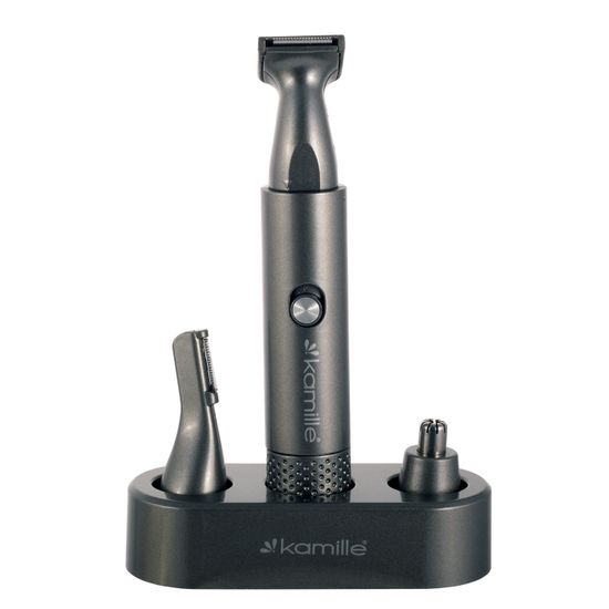 Триммер беспроводной для удаления волос Kamille KM 6807 с тремя насадками и подставкой