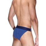 Мужские трусы танга синие в полоску DARKZONE DZN6173