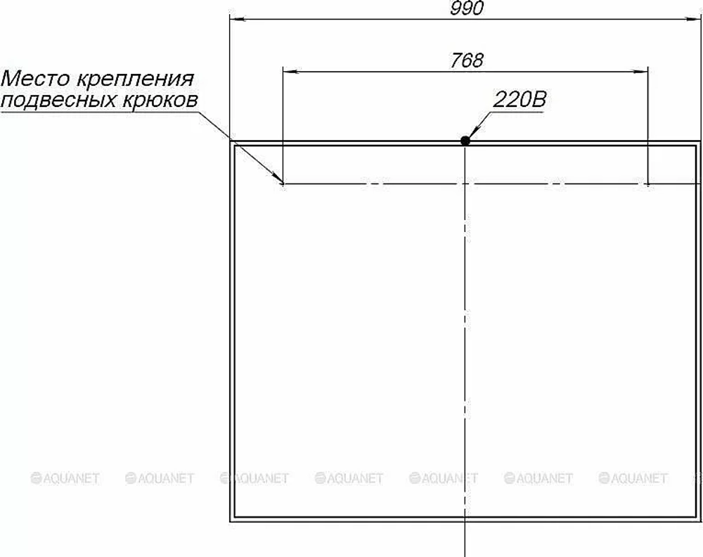 Зеркало Aquanet Nova Lite 100 белый