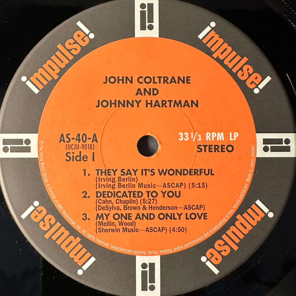 John Coltrane And Johnny Hartman (Япония 2004г.)