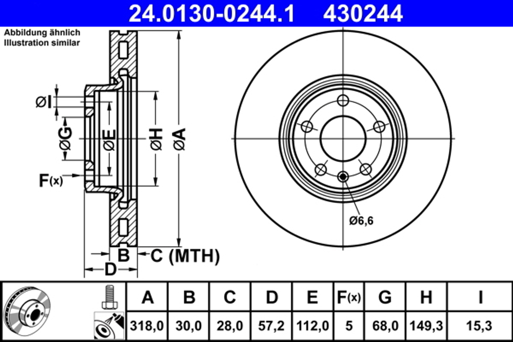 ATE - 24013002441-ATE - Brake Disc