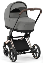 Коляска 3 в 1 Cybex Priam IV Rosegold complete и автокресло Cloud T i-Size Peach Pink Plus Mirage Grey