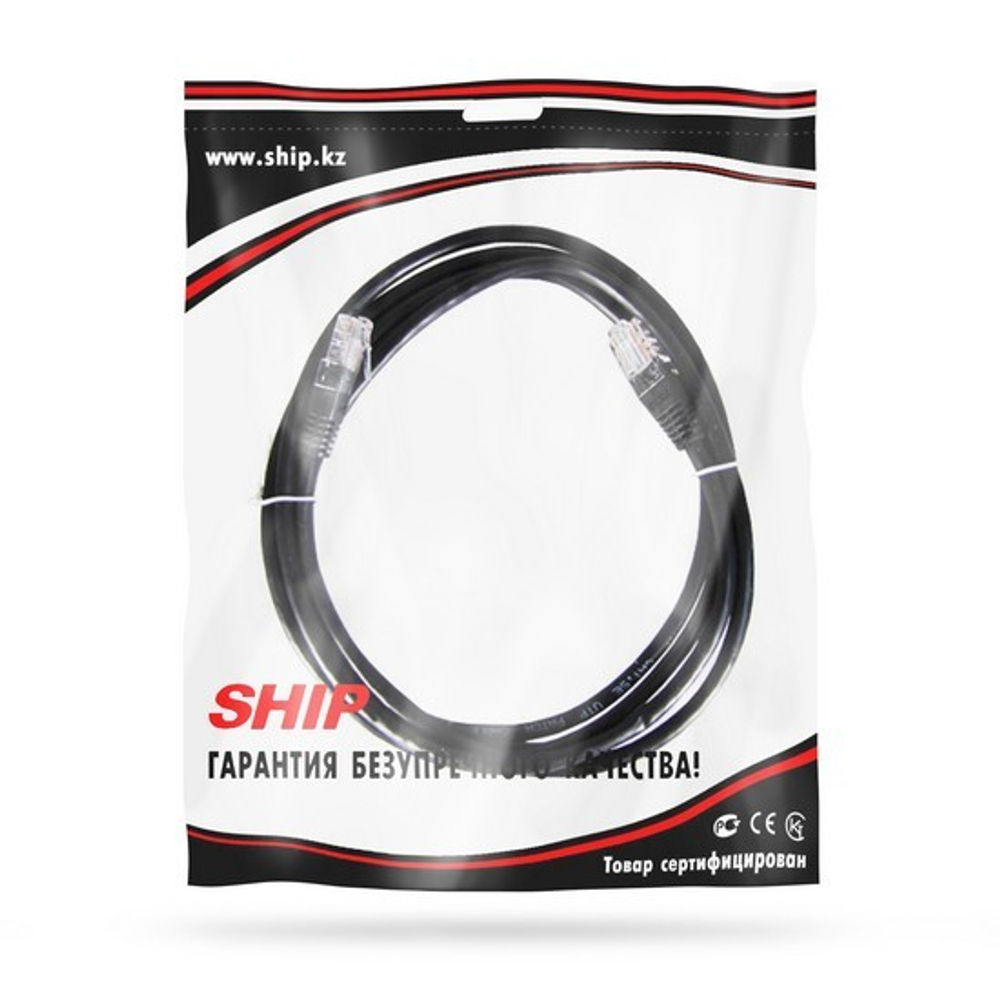 Патч Корд SHIP Cat.5e UTP LSZH RJ-45 3 м S3025BK0300-P Пол. пакет