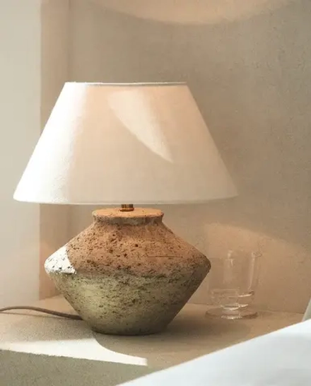 ZARA HOME НАСТОЛЬНАЯ ЛАМПА С ФАСОЛЬНЫМ ОСНОВАНИЕМ