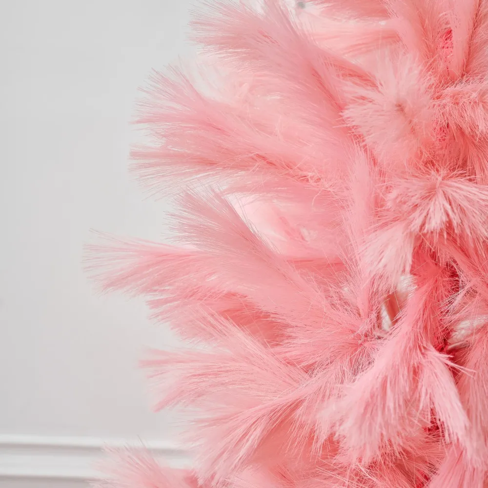 Искусственная розовая елка «Pink Charm» (ветки из пампасной травы) от 2,1 м до 2,4 м