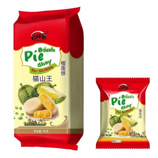 Печенье булочки Banh Pie chay со вкусом дуриана