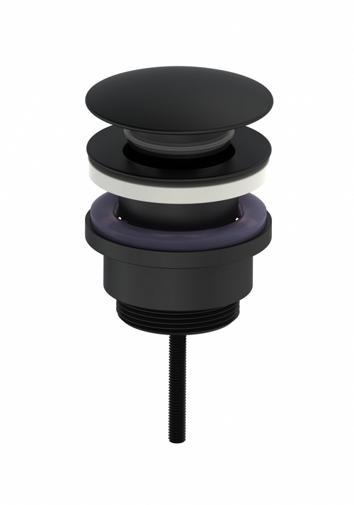 Донный клапан для раковины 1 1/4 WONZON & WOGHAND, Черный матовый (WW-88SS07-MB)