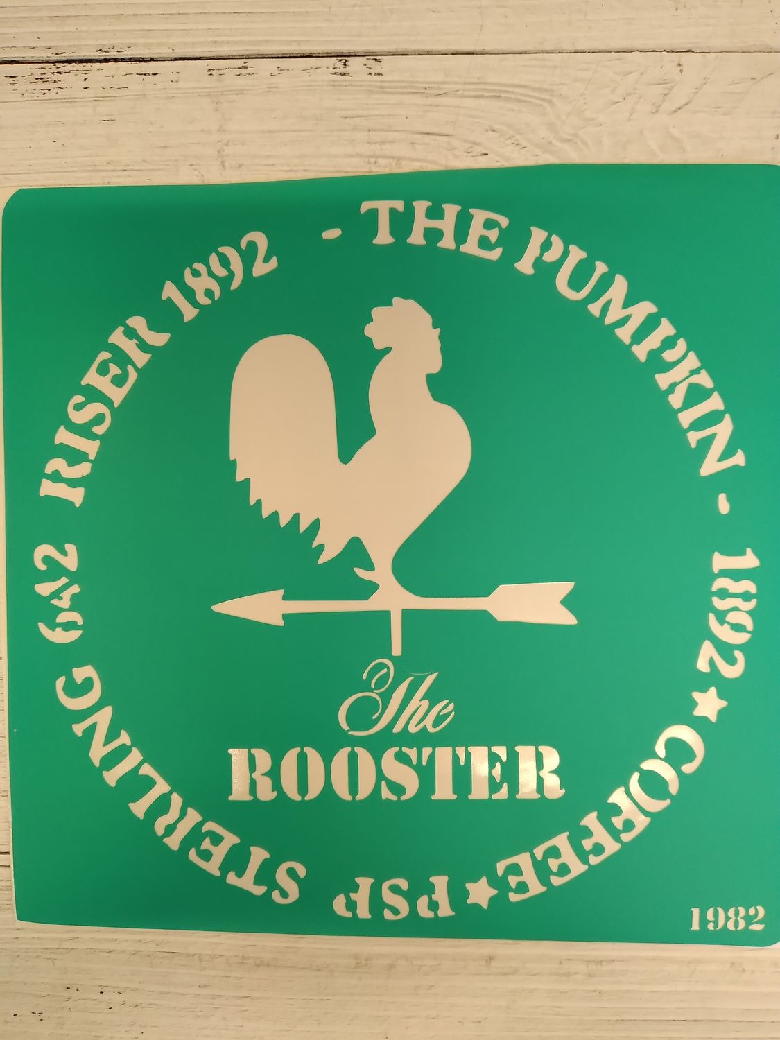 трафарет на клеевой основе,1982, 20*20см