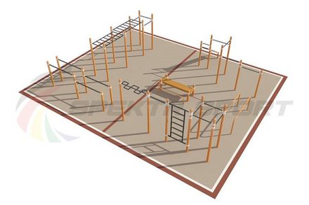 Площадка уличная для воркаут Дворовая 3_76mm