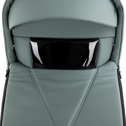 Детская коляска Roan Bass Next Classic Кожа d12 3 в 1 с автокреслом Elo Lux Black RCL303/1 Misty Mint/Grey