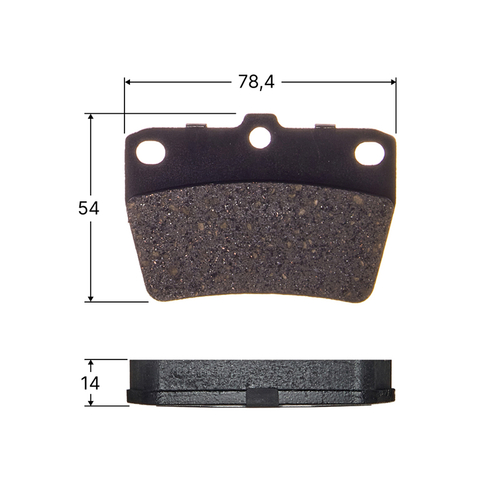 Колодки тормозные дисковые Avantech задние (противоскрипная пластина в компл.) AV444