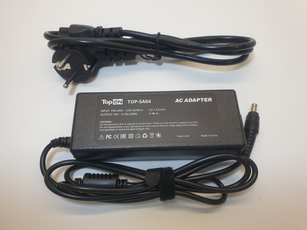 Блок питания TopOn Samsung, 19V 4,74A (5,5 x 3,0)