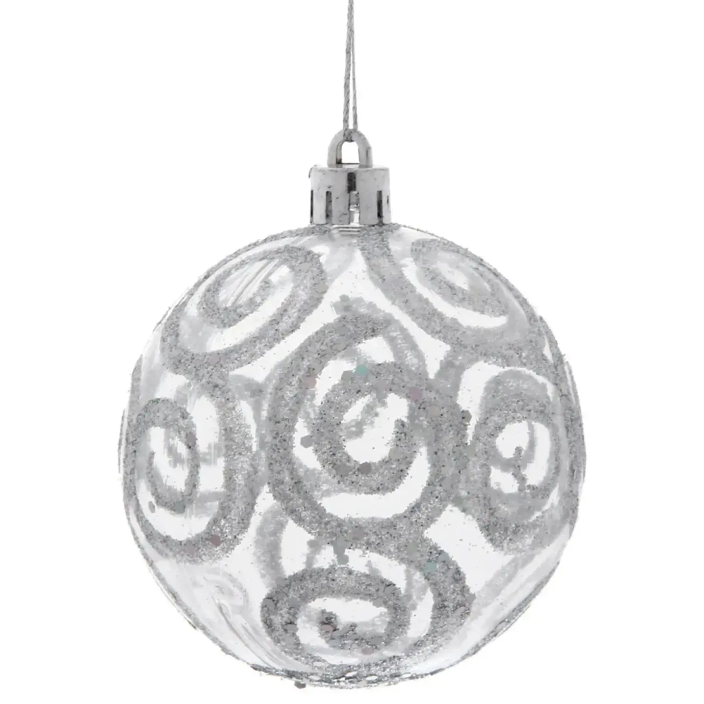 Новогодние шары 7см (набор 3шт) «Зимние узоры», микс