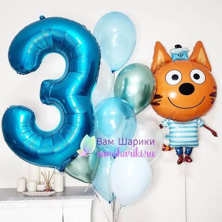 Набор шаров "Кот Коржик на День Рожения"