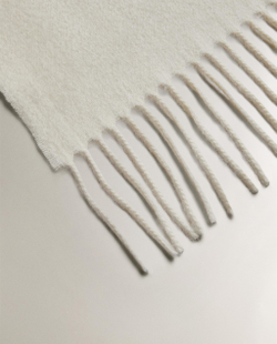 Zara Home плед из хлопка, экрю, 130x170 см