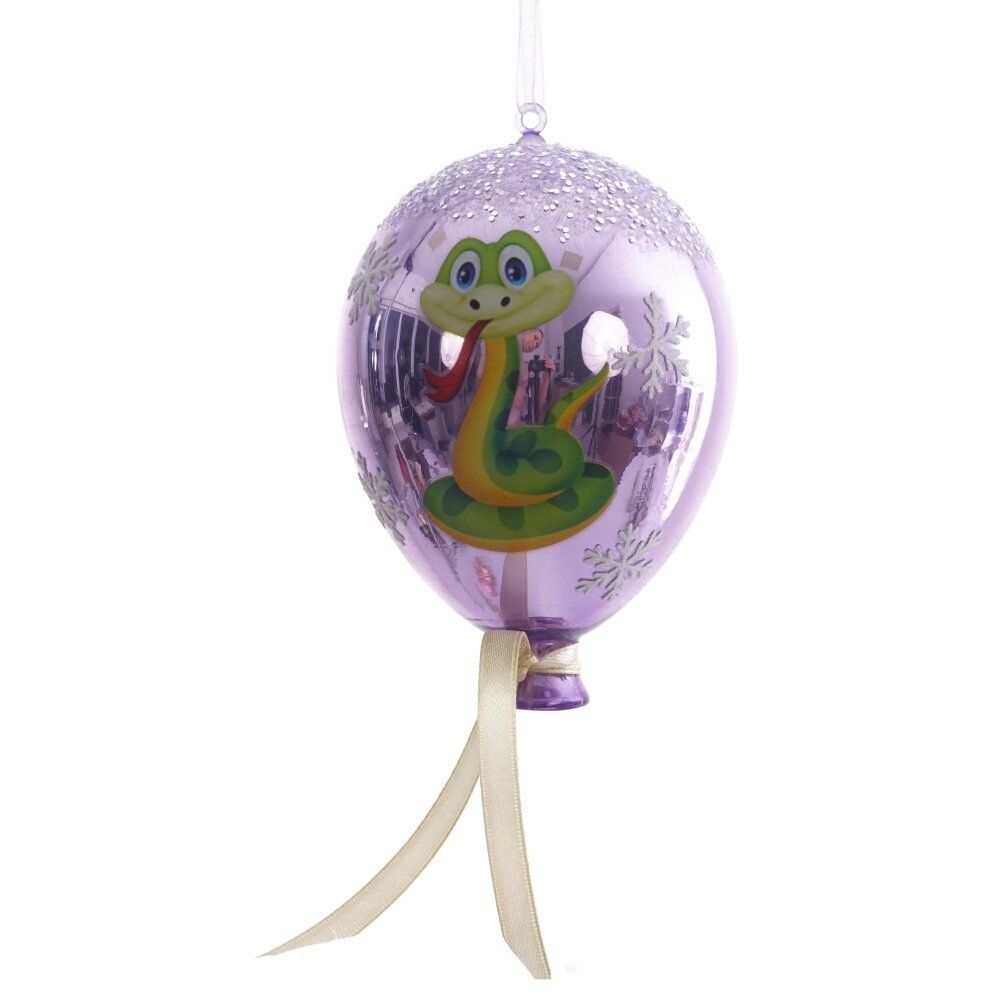 GAEM Украшение новогоднее "Шарик со змейкой", L7 W7 H11 см, 2в.