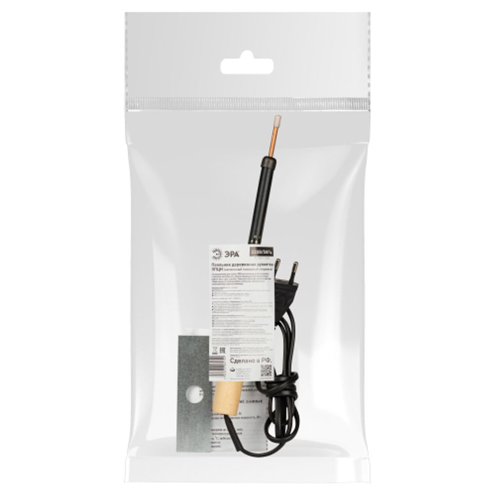 Паяльник ЭРА ЭПЦН с деревянной рукояткой 230 В 25 Вт, Россия