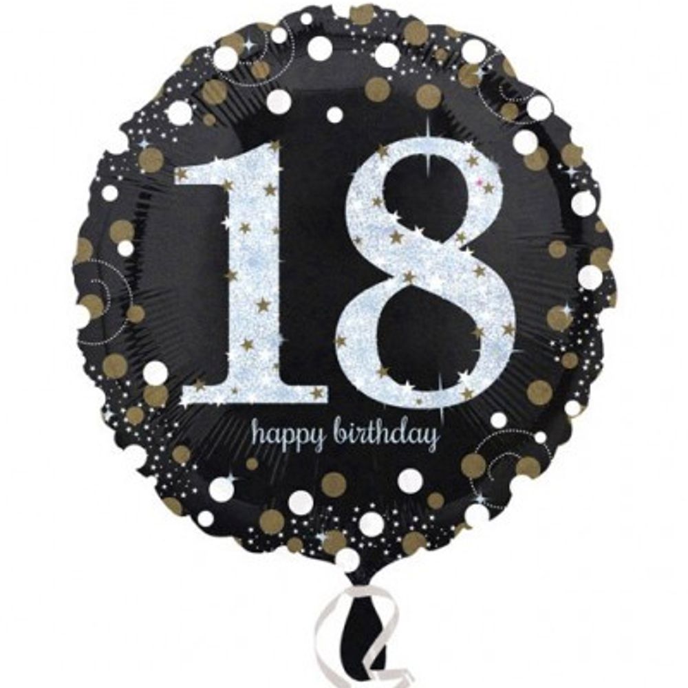 А 18&quot; HB Sparkling Birthday 18 gold S55