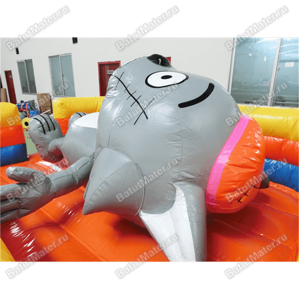 Коммерческий надувной батут "Кот на отдыхе"