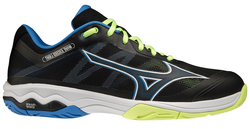 Мужские кроссовки теннисные Mizuno Wave Exceed Light AC - black/neolime/blue