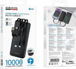 Borofone BJ84 Smooth портативный аккумулятор с 4 кабелями (10000mAh) (black)
