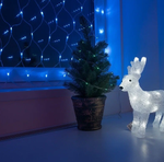 Гирлянда "сетка" 1.5x1.5м синие свечение LED160L Rohs