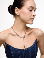 Колье "Double Love Reflection" Silver