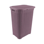 Корзина для белья вязаный узор 50л лиловый