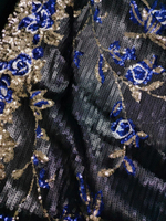 Пайетка на сетке черный купон