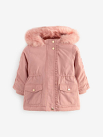 Куртка утепленная с капюшоном для девочки Next Q81-815, Розовый