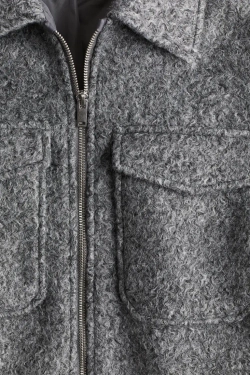 H&M Куртка-рубашка из фетра, серый