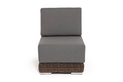 "Капри" модуль диванный прямой с подушками, цвет коричневый