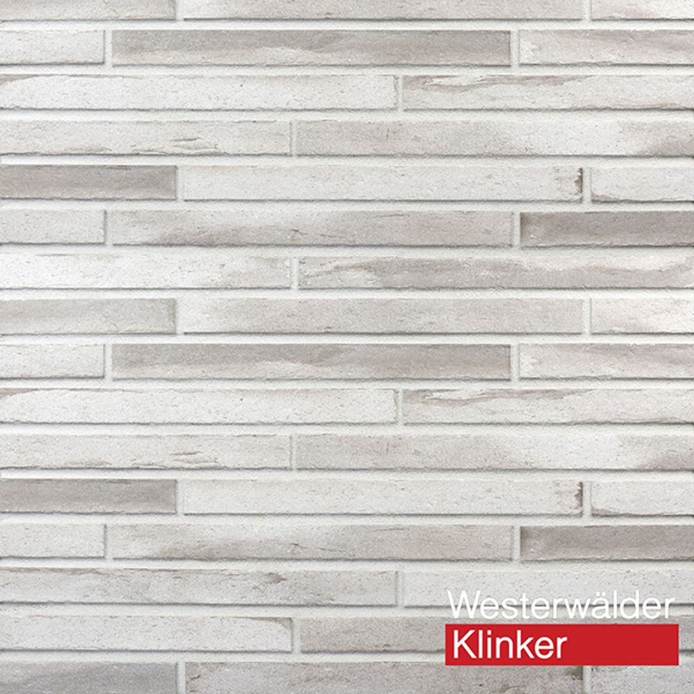 Плитка клинкерная фасадная WWK Brick loft long WK574 Hellgrau, 468х40х10 мм