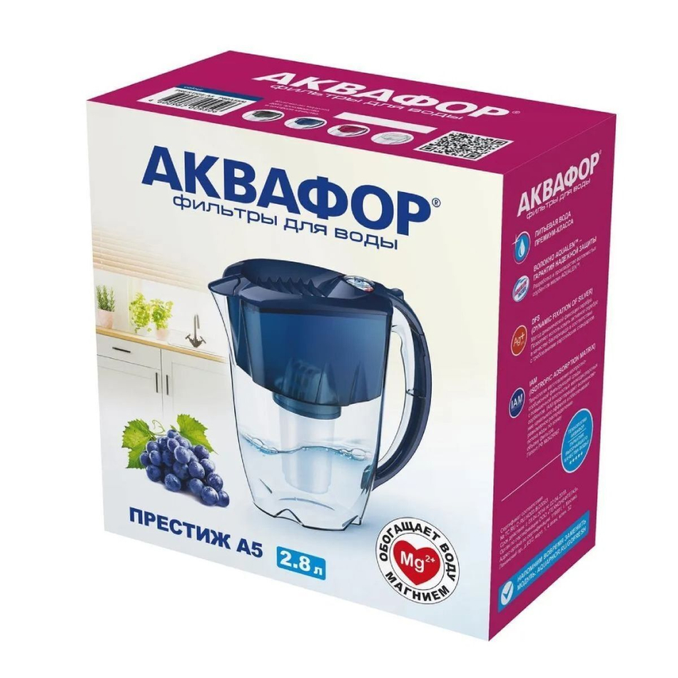 Фильтр-кувшин Аквафор, Престиж, 2.8 л, бел, Р80А5SM