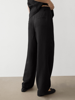 Massimo Dutti Свободные брюки-парео, черный